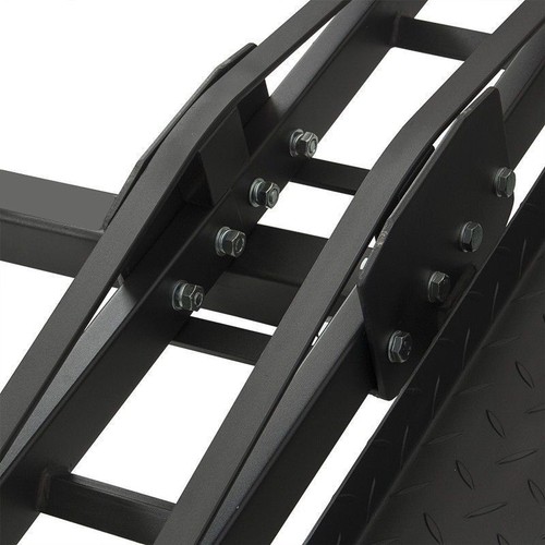 Black Motorcycle Scooter DirtBike Carrier Hauler Hitch Mount Rack Ramp Anti Tilt