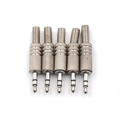 5pcs 3.5mm 3Pole Headphone Replacement Audio Jack Male Plug 