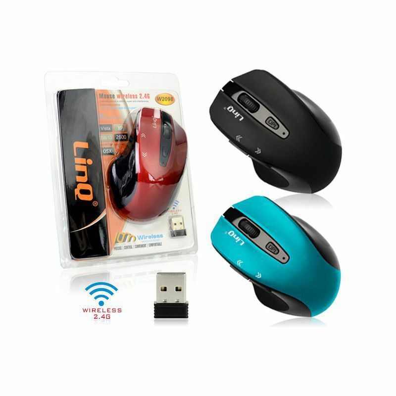 Mouse Wireless Linq W2098 Usb 2.4gz 1200 Dpi Optical Mouse Pc Computer