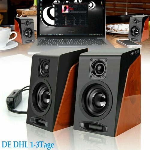 Neu PC Lautsprecher Stereo Bass Speaker Multimedia Boxen für PC Computer Laptop