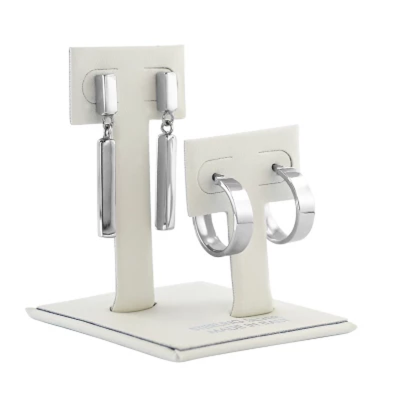 Sterling Italian High Polish Hoop and Drop Ear Two Piece Set