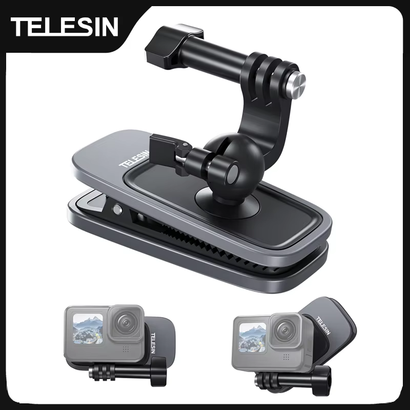 360° Rotation Magnetic Backpack Clip Clamp Mount for Hero 13 12 11 10 9 8 7 Ins
