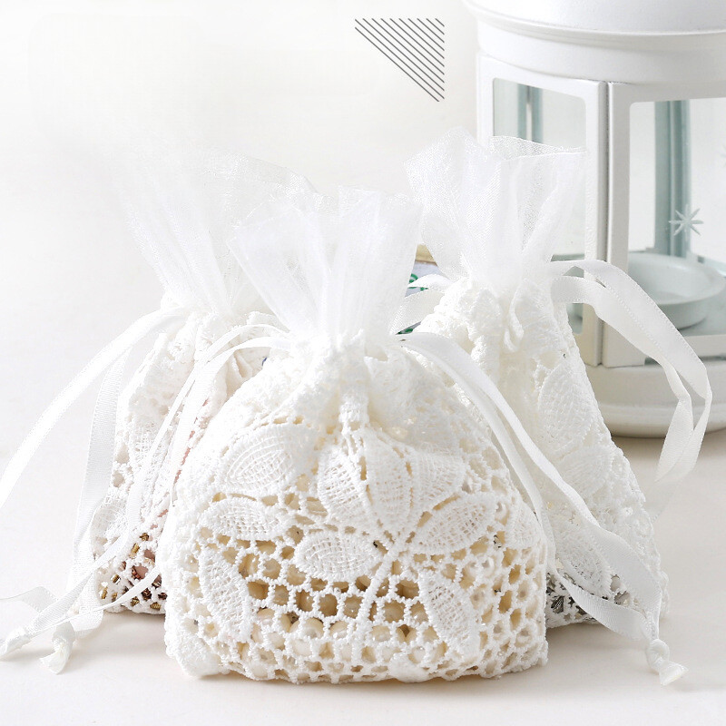 5X Small Cotton Drawstring Storage Bag Jewellery Candy Packaging Storage Bag