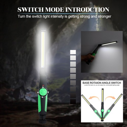 10000LM Rotation COB LED Work Light Car Garage Mechanic Rechargeable Torch Lamp
