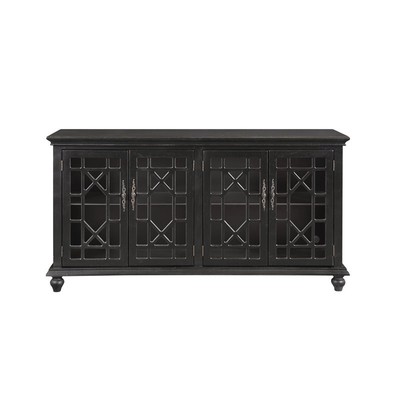 Coast To Coast Imports Edwardsville Texture Black Four Door Credenza