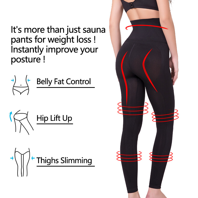 Womens Anti Cellulite High Waist Compression Leggings Pants Slimming Body Shaper