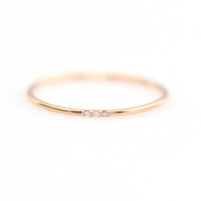 Women Fashion Simple Accessories Zircons Rings Dainty 1mm Engagement Ring 