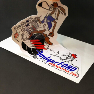 FOULGER FORD Vintage Style DECAL/Vinyl STICKER, drag racing, hot rod, car