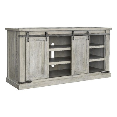 With 2 Barn Sliding Doors And 6 Shelves White