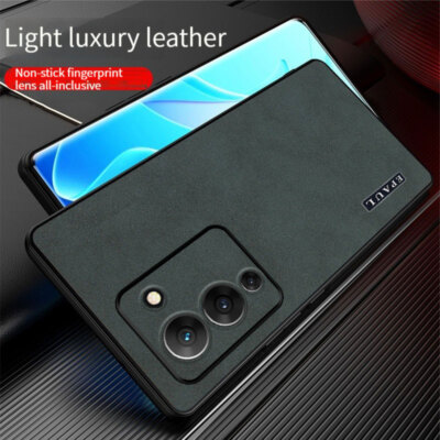 For Infinix Note12 G96, Luxury Retro PU Leather Hybrid Soft Rubber Case Cover
