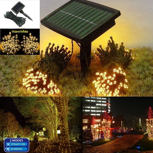 Solar Lichterkette 100 Led Weihnachtsbaumkette Aussenbeleuchtung