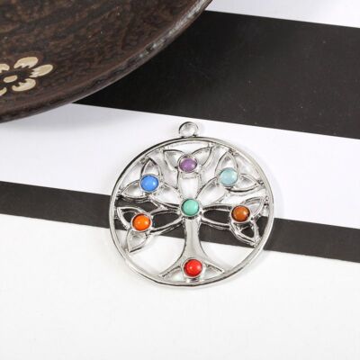 Reiki Healing Pendulums 7 Chakra Pendant Cone Stones Amulet Crystal Pendants 1Pc