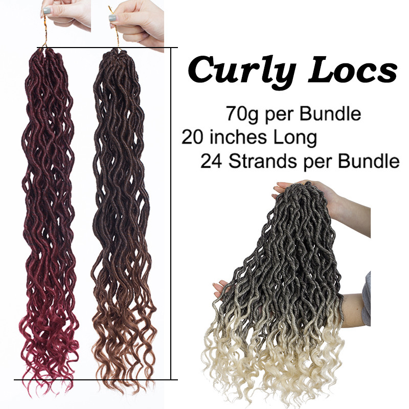 Uk Natural Thick Curly Wavy Faux Locs Dreadlock Braiding Braids