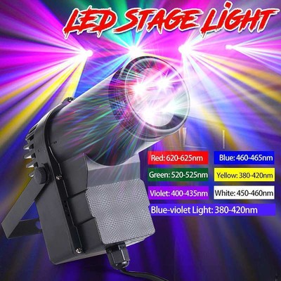 30W LED RGBW Stage Spotlight DMX512 Pin Spot Light DJ KTV Disco Party Xmas Lamp