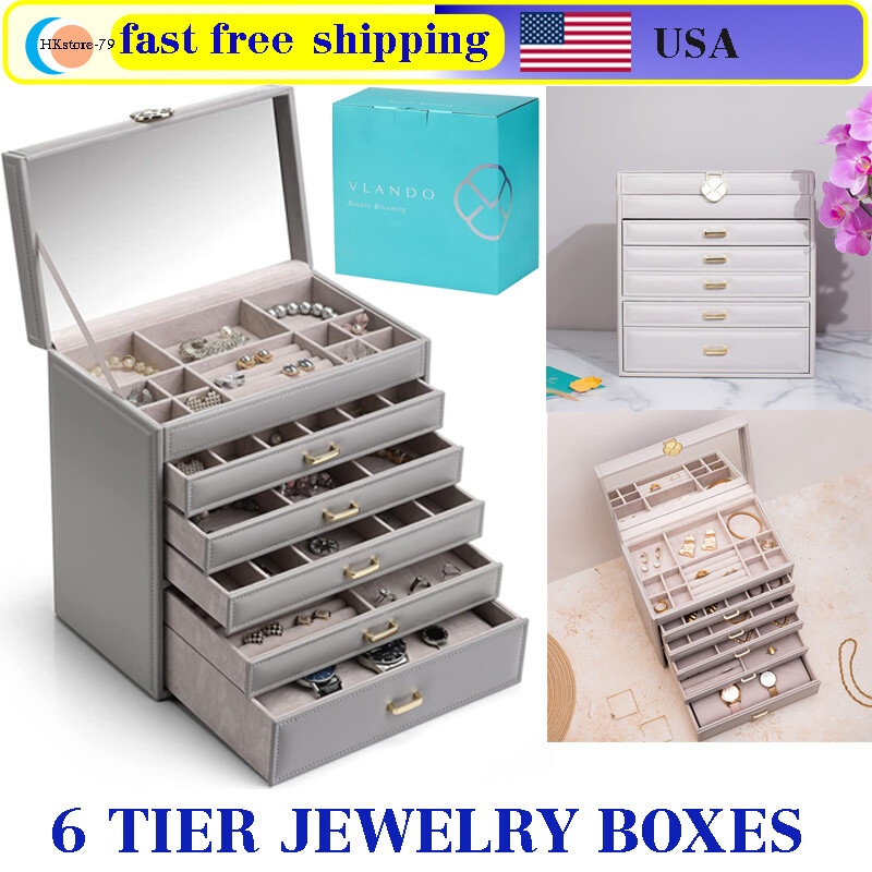 Es For Women,6 Tier Jewelry Storage Organizer, Large Box
