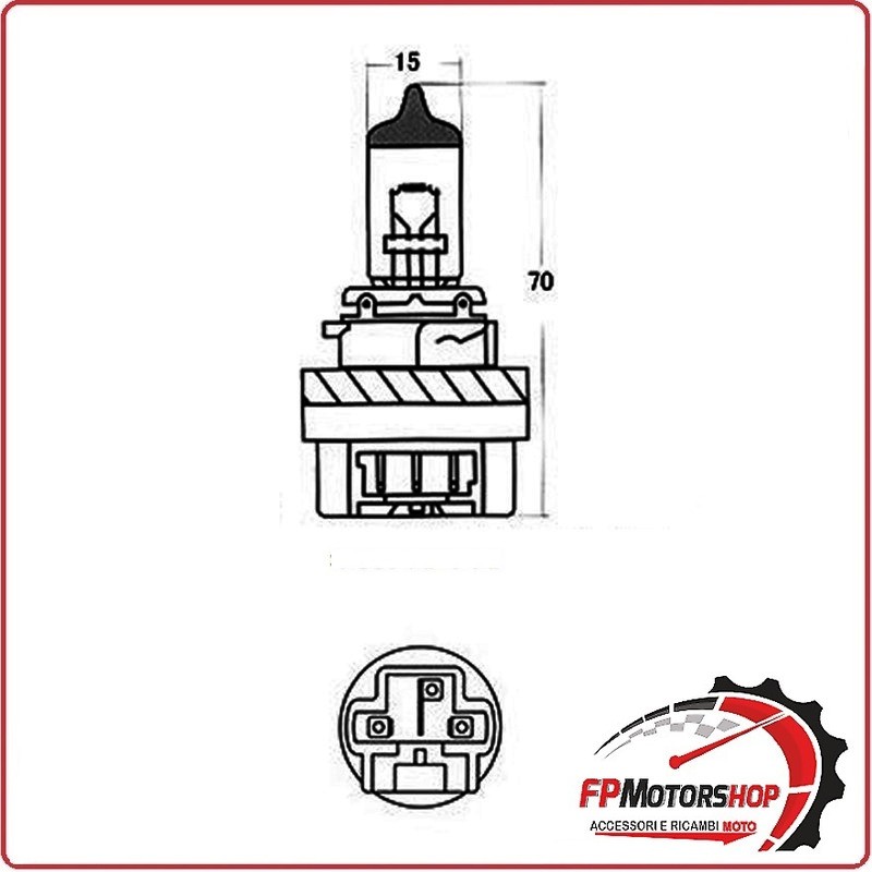 LAMPADA LAMPADINA HS5 12V P23T 35/30W PER MOTO SCOOTER