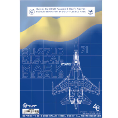 1/48 Russian Su-27UB ''Flanker- C'' Heavy Fighter Blue Decal for Great Wall L4827 