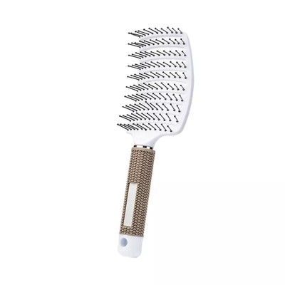White Anti Static Curved Vented Styling Detangling Hair Brush Massage Brushes