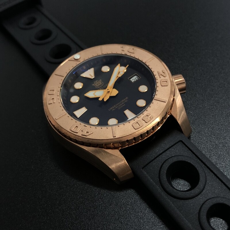 Pre-owned Steeldive Men Dive Watch,mens Automatic Watches Bronze 200m Waterproof Luminous