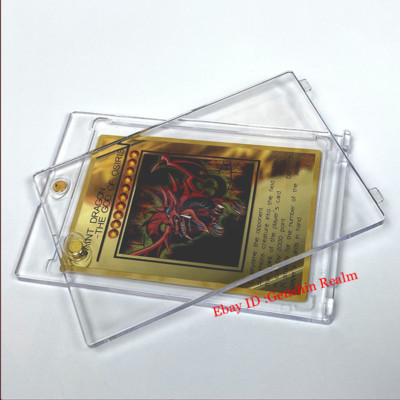 Anime Yu-Gi-Oh! HD Transparent Magnetic Adsorption Card Protective Case