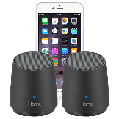 iHome iHM89 Rechargeable Mini Speakers f/ All Apple iPhone 6 5s 5c 5 4s 4 3Gs 3G