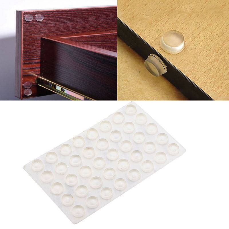 40pcs Door Stopper 5mm Self Adhesive Rubber Kitchen Cabinet Damper