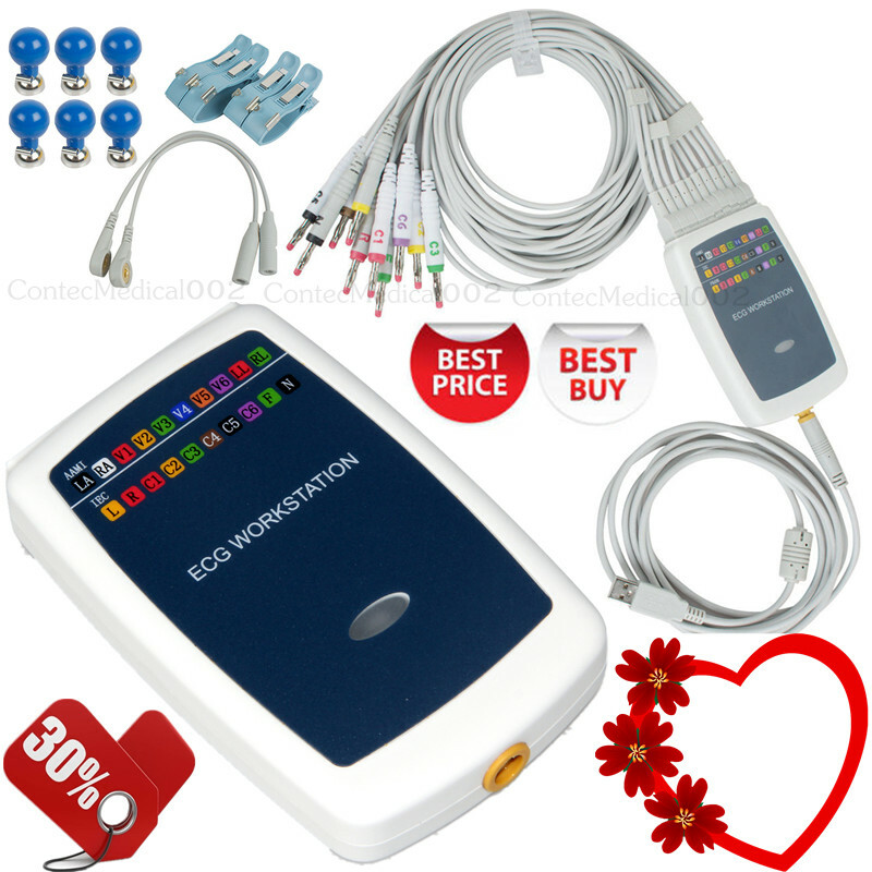 CONTEC ECG Workstation System,Portable 12lead Resting PC based EKG