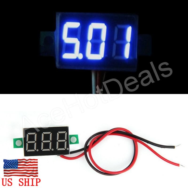 Mini Blue DC 0-30V LED Display Digital Voltage Voltmeter Panel
