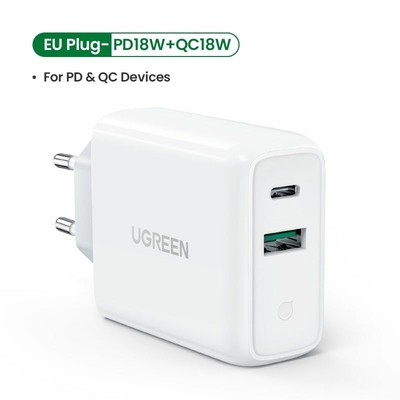 36W USB PD Charger Quick Charge 4.0 QC 3.0 For Phone Wall Type C Power Adapter
