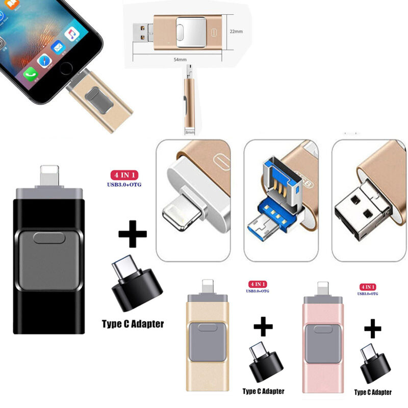 4 in 1 High Speed USB Multi Drive Flash Drive for iPhone And