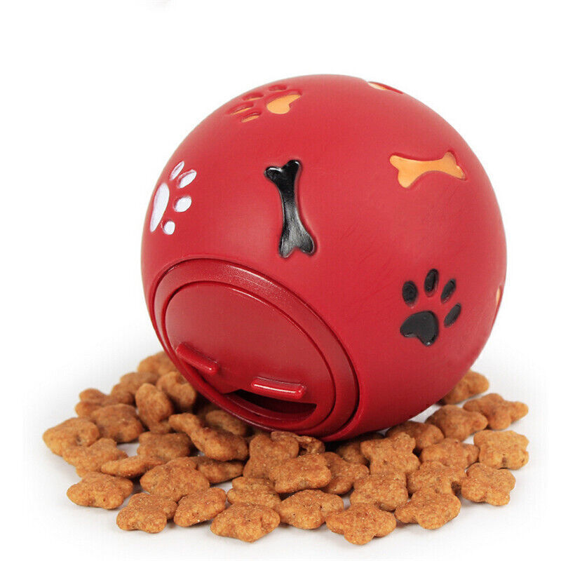 Cat Dog Slow Feeder Treat Ball Pet Interactive Chew Toys Tumbler Food Dispensing