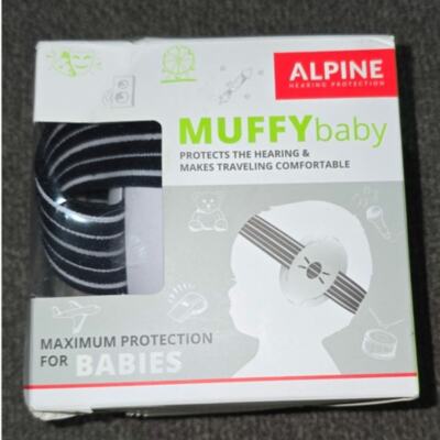 Alpine Muffy Baby earmuff anti slip SNR 23 dB white black