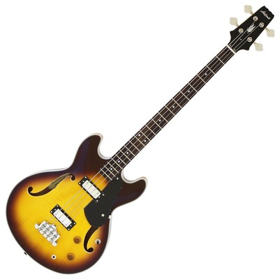 Ariaproii Tab-Classic/Fm Bs Aria Electric Bass Semi-Acoustic 4 String Brown Sunb