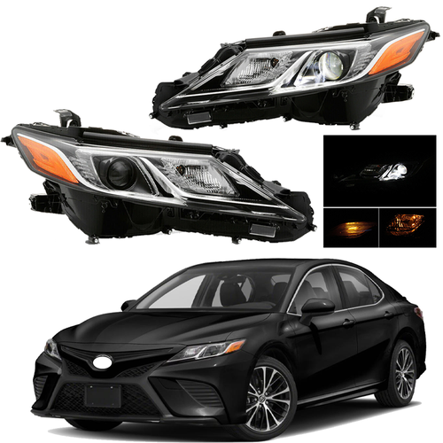 LED Headlights Fit 2018 2019 2020 2021 2022 Toyota Camry L LE SE Headlamps LH+RH