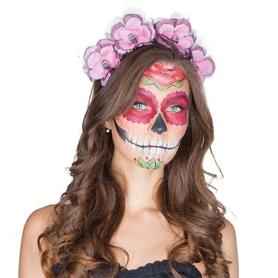 Xpar 43305 La Muerta Haarreif Tag der Toten Day of  Grusel Karneval Halloween