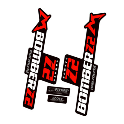 Marzocchi Bomber Z2 2019 Fork Sticker for MTB Bike Bicycle Decals black red
