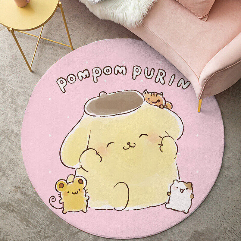 Pom Pom Purin  Round Carpet Cartoon Bedroom Plush Pad