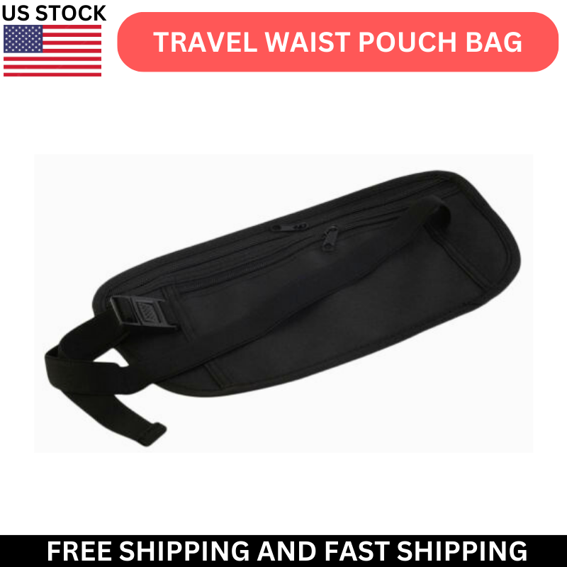 Travel Money Belt Bag Hidden Security Wallet for Passport
