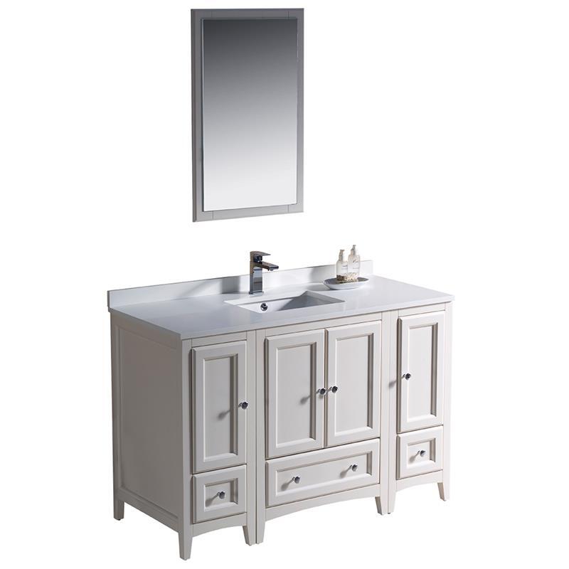 Fresca Oxford 48" Antique White Traditional Bathroom Vanity