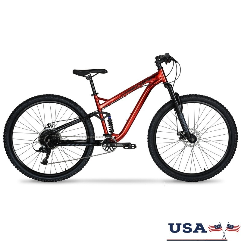29" Dual Suspension Mountain Bike 9 Speed Aluminum Frame Disc