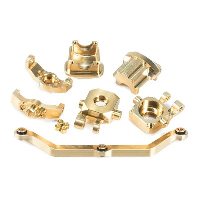 Brass Diff Cover Casters Block Steering Link Extender for 1/18 TRX4-M