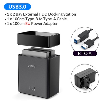 ORICO 5 Bay Hard Drive Enclosure USB3.0/Type-C 3.5'' HDD Docking Station 5x18TB