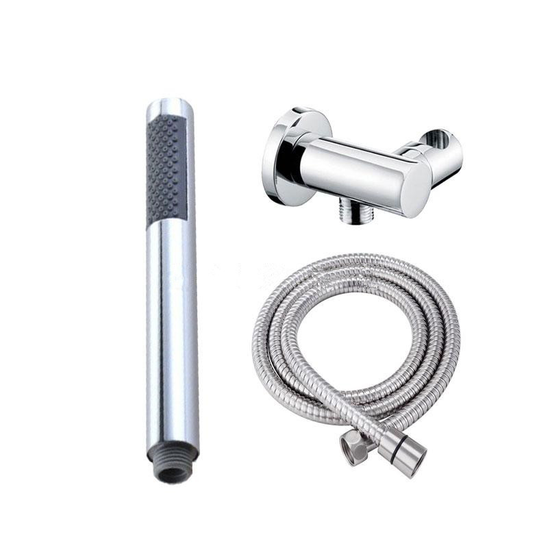 Contemporary Stylish Round Bar Brass Chrome Hand Shower Hose G1/2