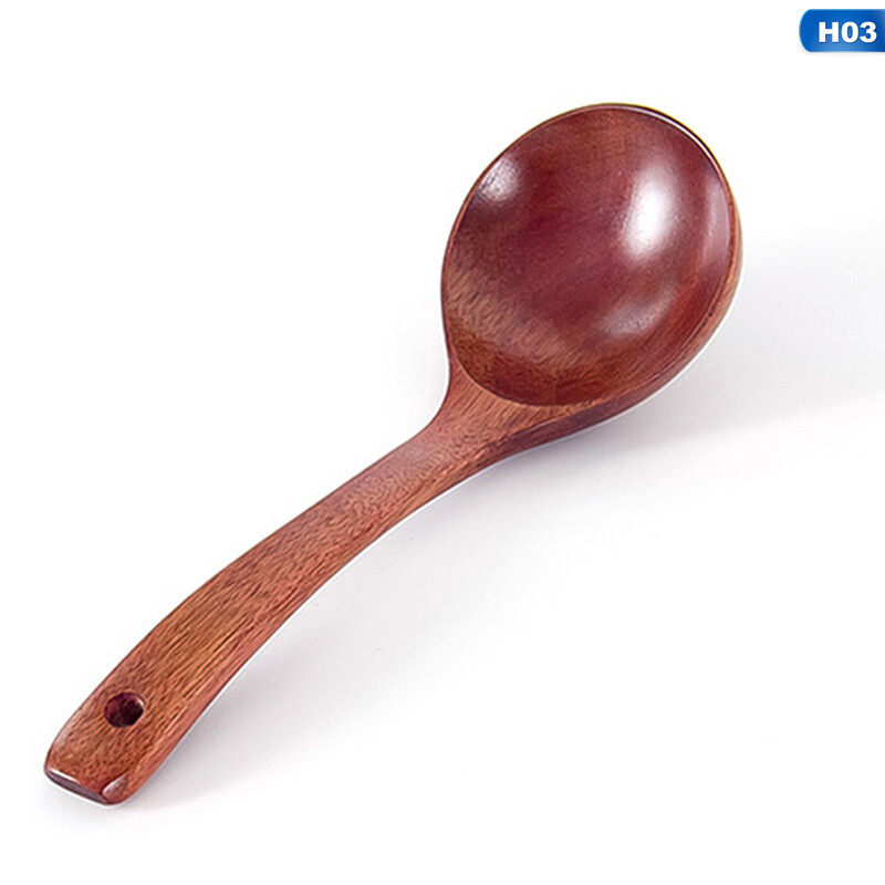 Home & Garden Long Handled Wooden Soup Bamboo Spoons ...