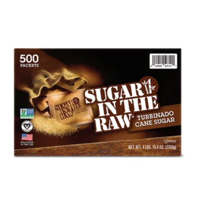Sugar in the Raw Natural Cane Turbinado Sugar 4.5 GRAMS 500 PK - FREE SHIPPING