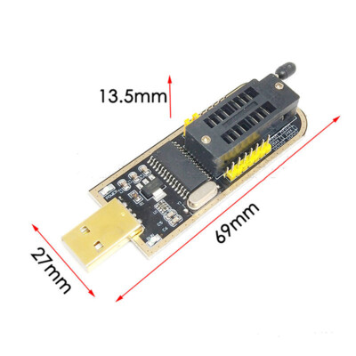 USB CH341A 24 25 Series EEPROM Flash Programmer Module + SOIC8 SOP8 Cable Clip