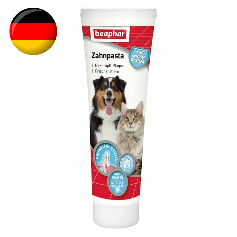 Beaphar Zahnpasta für Hunde und Katzen mit Lebergeschmack Hundezahnpasta (100 g)
