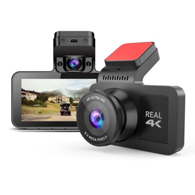 3'' Car Dash Cam Dual Lens 4K Front and Inside Camera Video Recorder G-Sensor