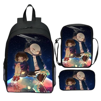 Undertale Sans Rucksack Multi-charact Casual Backpack School Shoulder Pen Bag