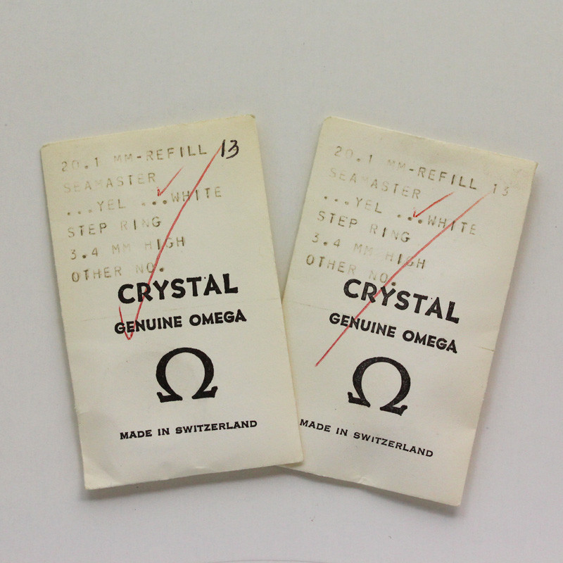 NEW Omega Seamaster 20.1mm White Ring Acrylic Crystal - Refill 13